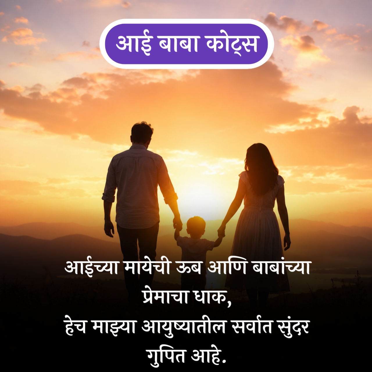 Aai Baba Love Quotes Marathi