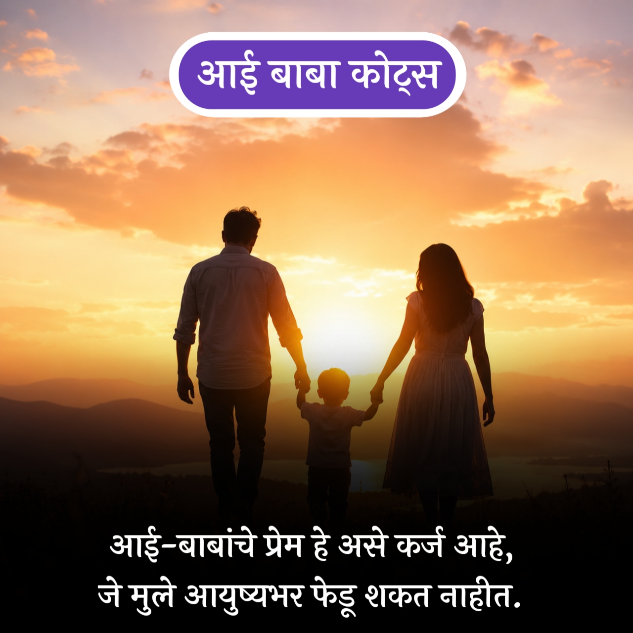 Aai Baba Love Quotes Marathi