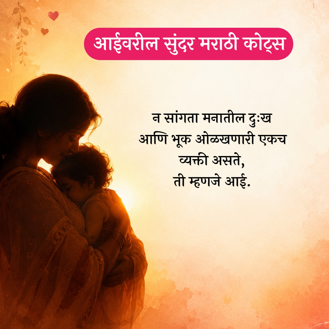 Aai Quotes in Marathi – आईवरील सुंदर मराठी कोट्स