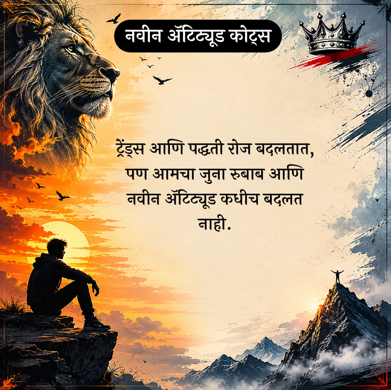 New Attitude Quotes in Marathi – नवीन ॲटिट्यूड कोट्स