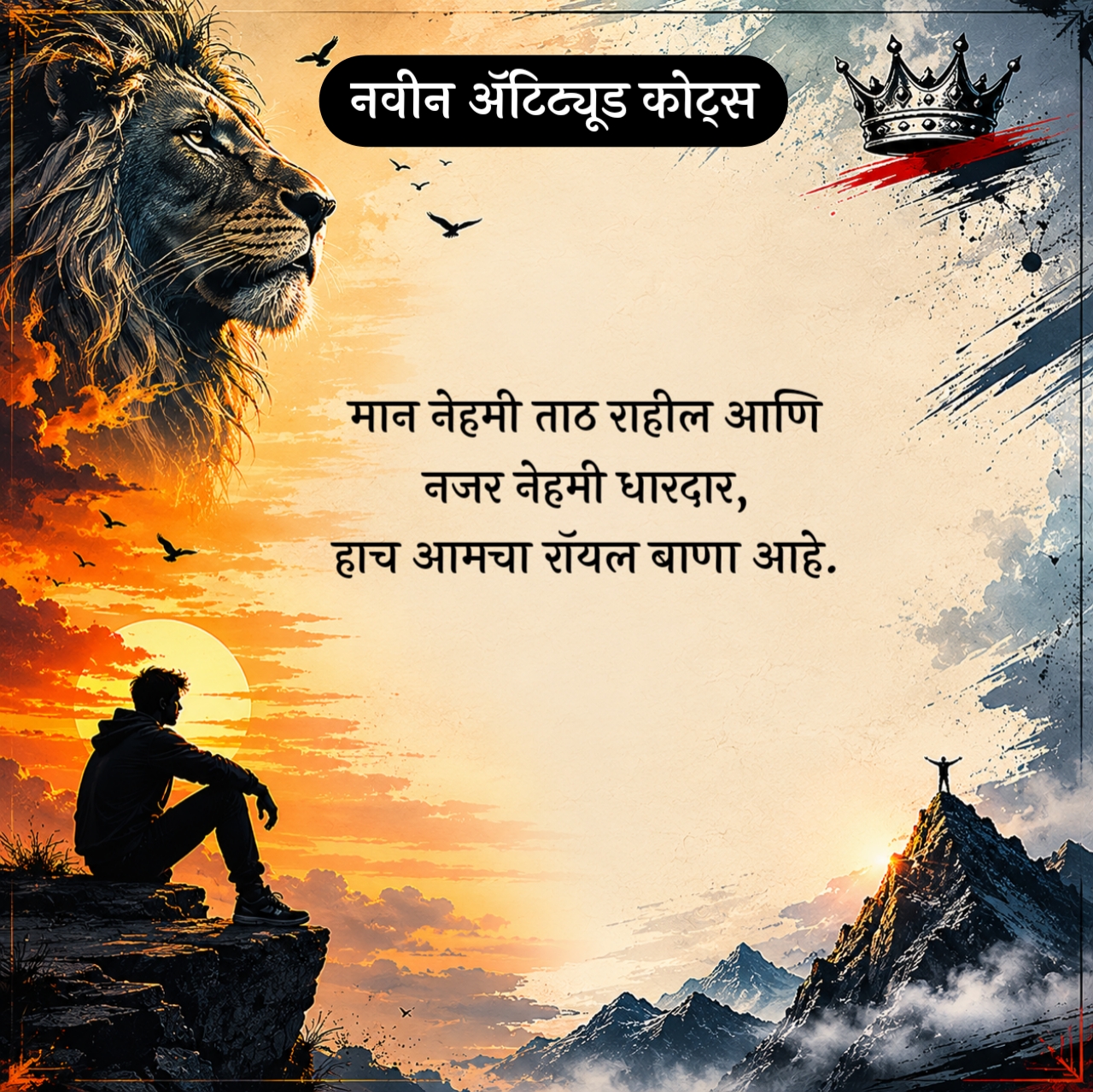 Royal Attitude Quotes Marathi