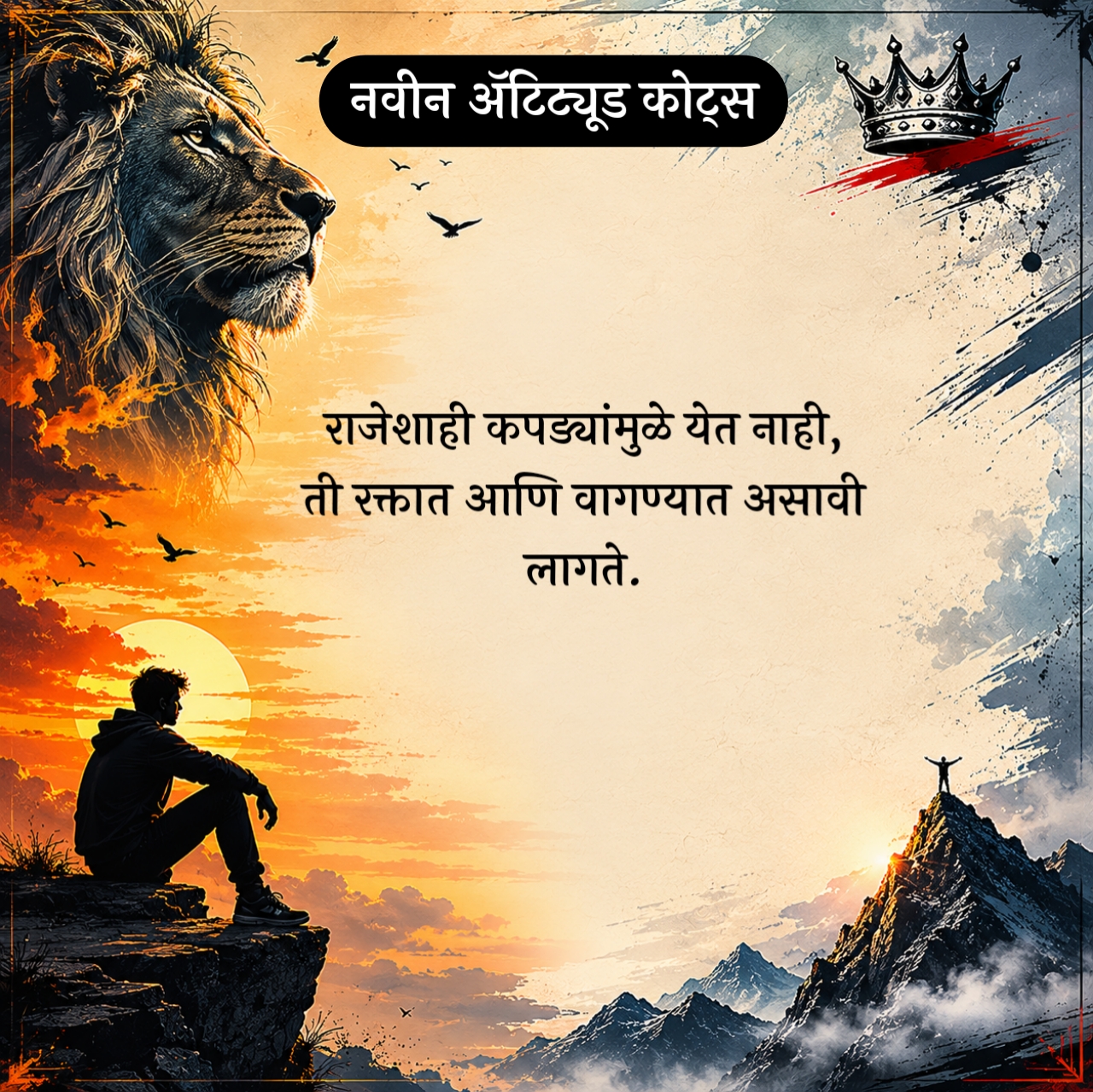 Royal Attitude Quotes Marathi