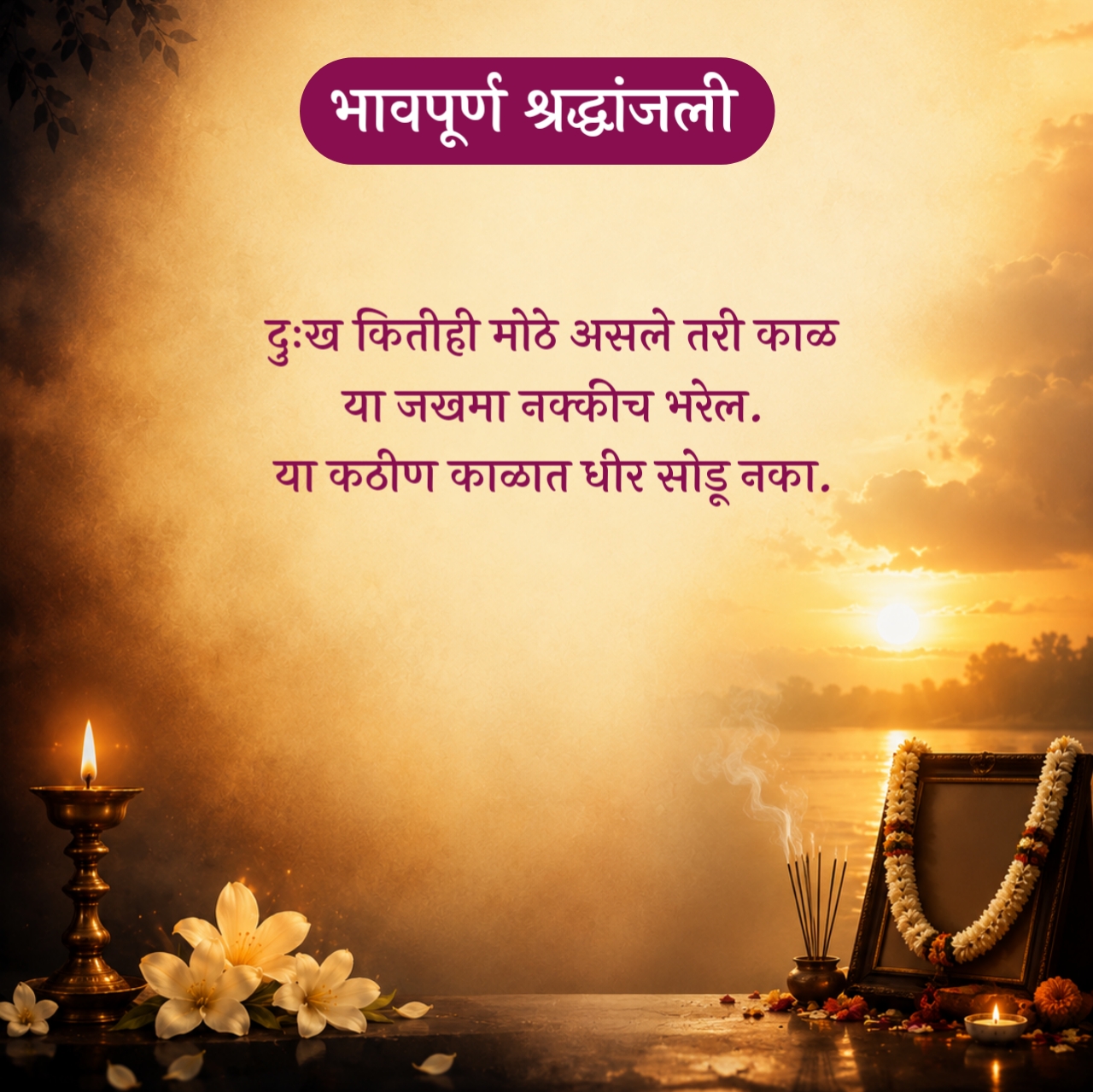 Condolence Message in Marathi