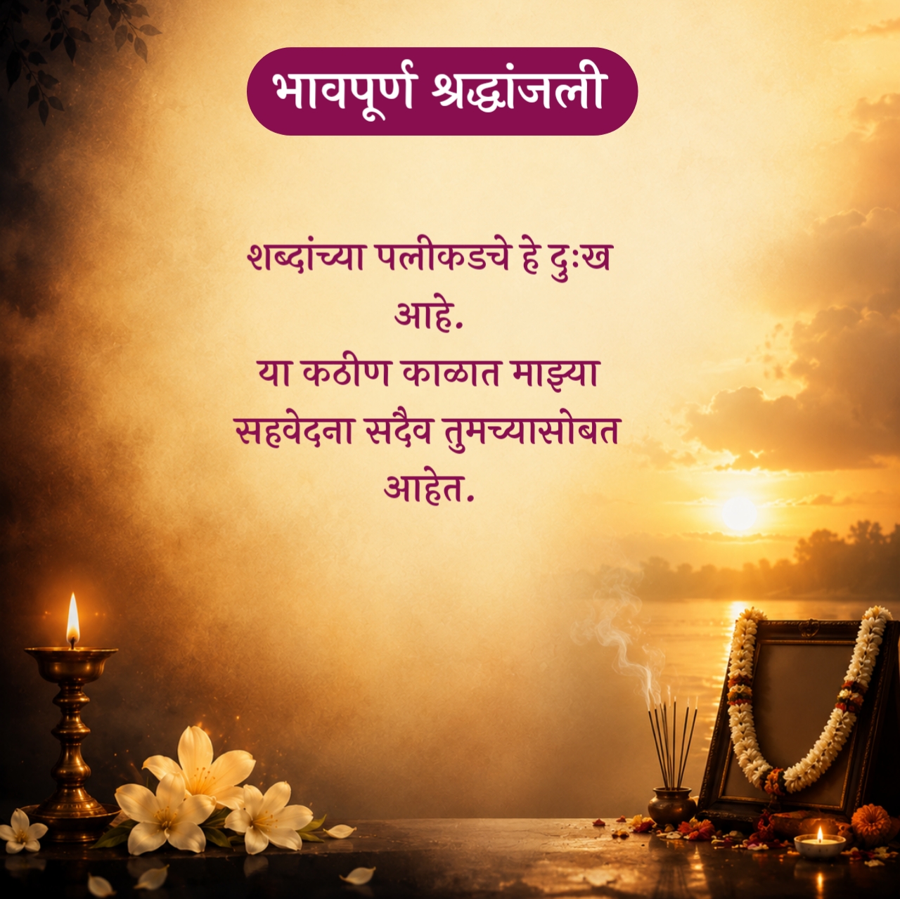 Condolence Message in Marathi