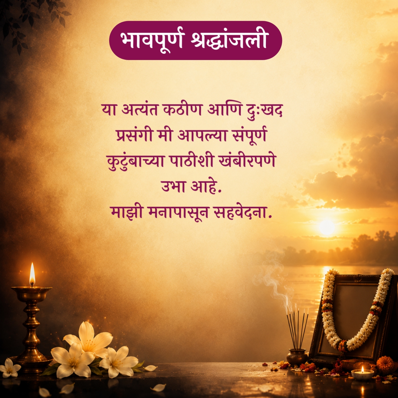 Condolence Message in Marathi