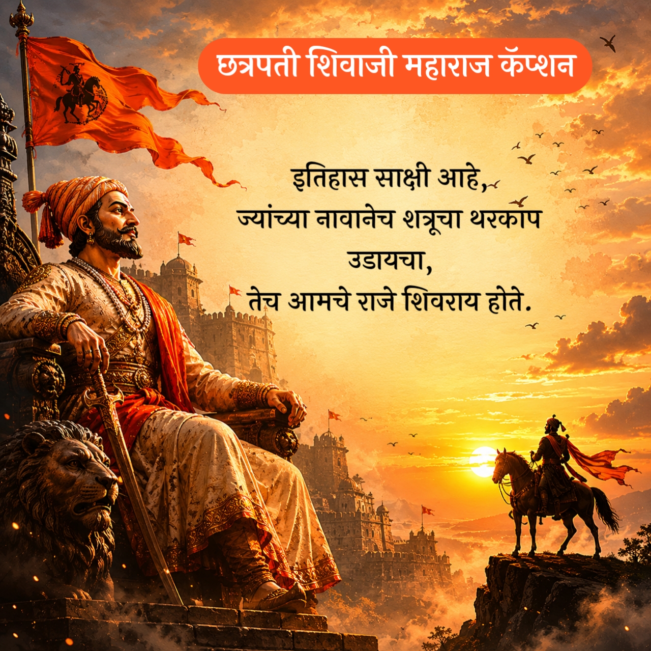 Chhatrapati Shivaji Maharaj Caption in Marathi – छत्रपती शिवाजी महाराज कॅप्शन