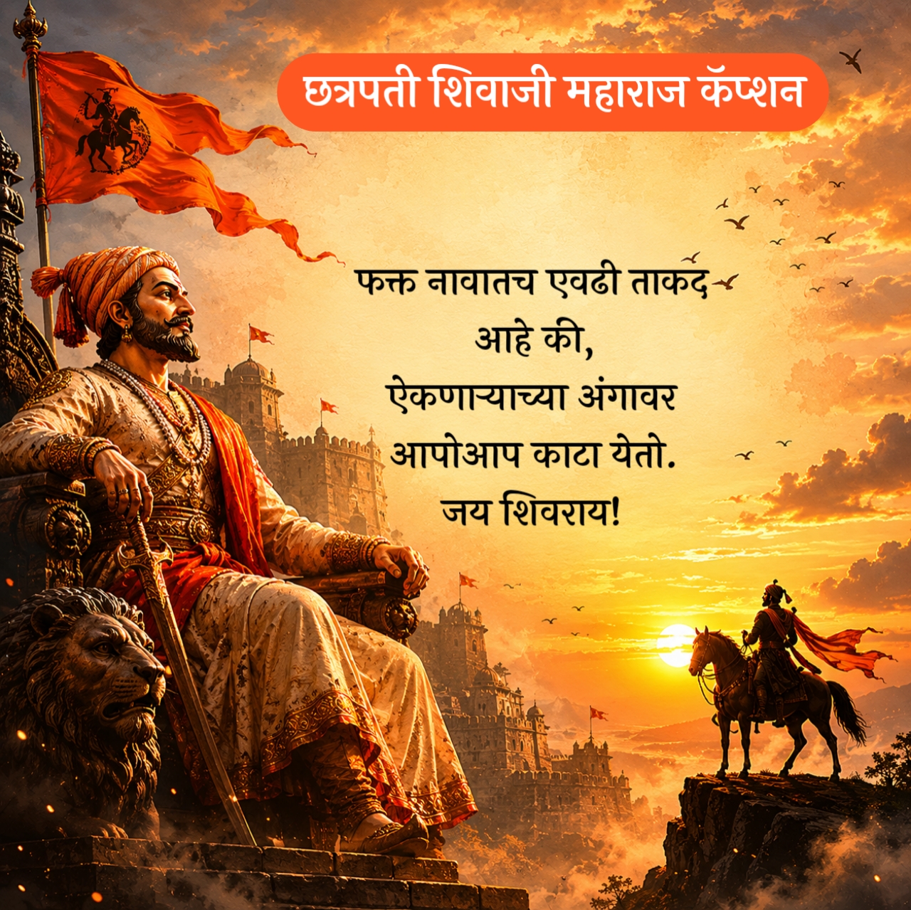 Shivaji Maharaj Instagram Caption Marathi