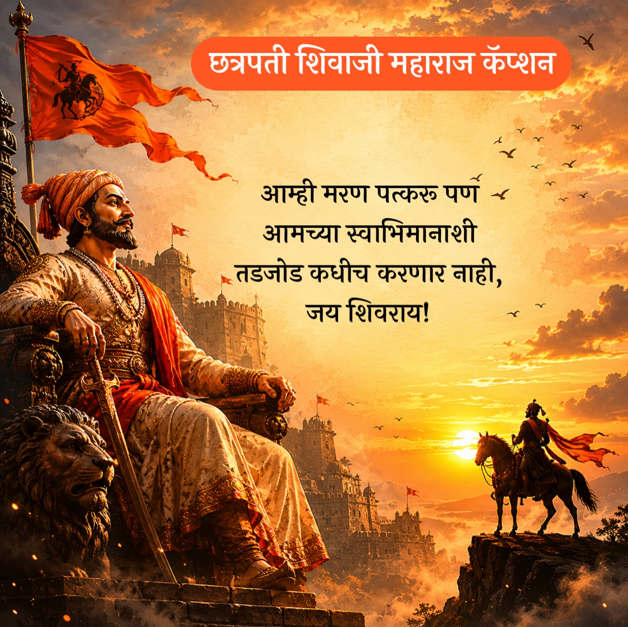 Shivaji Maharaj Attitude Caption Marathi