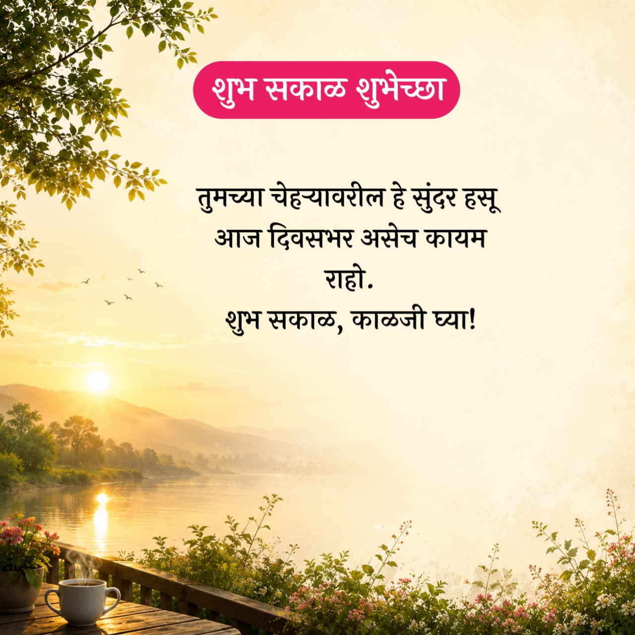 Good Morning Wishes in Marathi – शुभ सकाळ शुभेच्छा