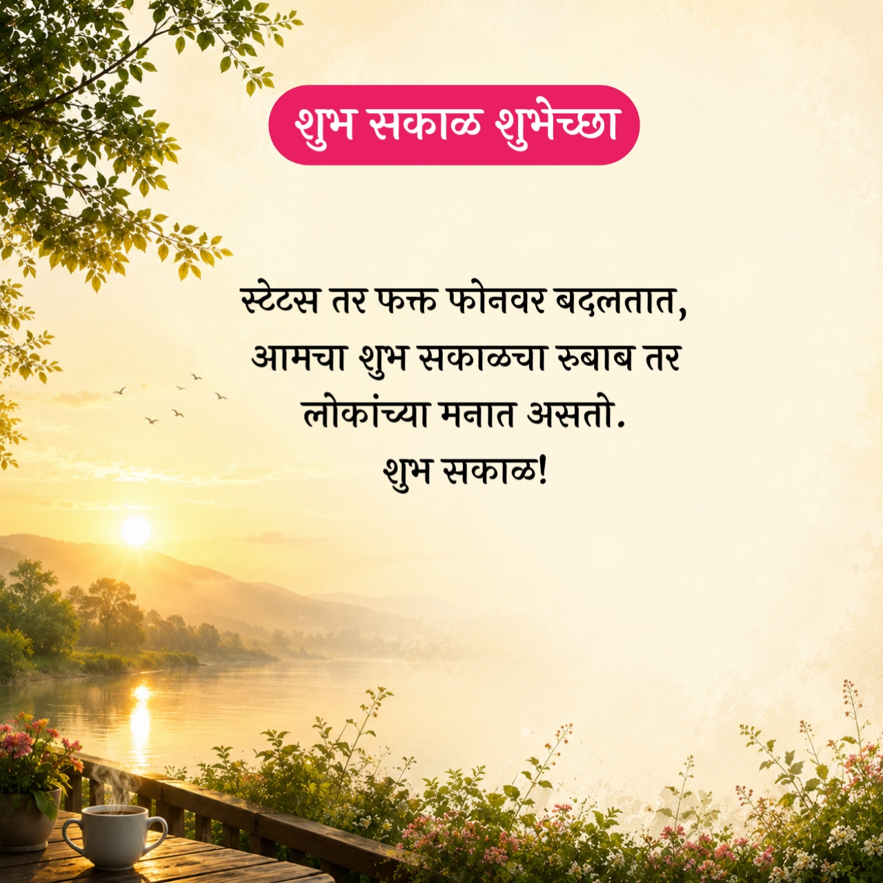 Good Morning Status in Marathi