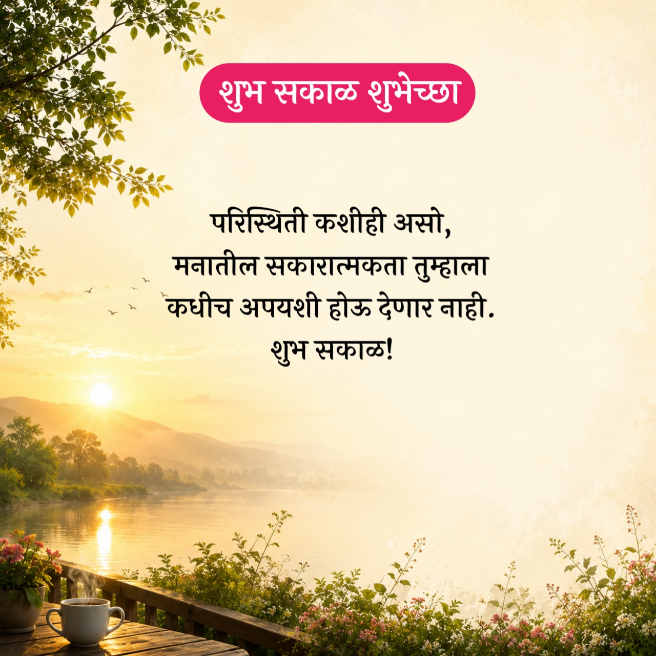 Positive Good Morning Wishes in Marathi