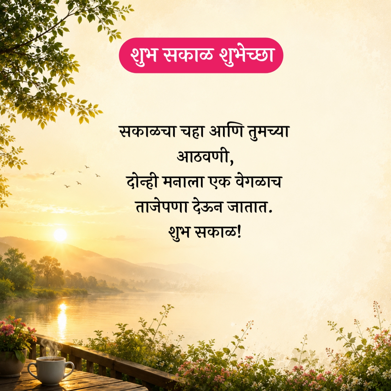 Beautiful Good Morning Wishes Marathi