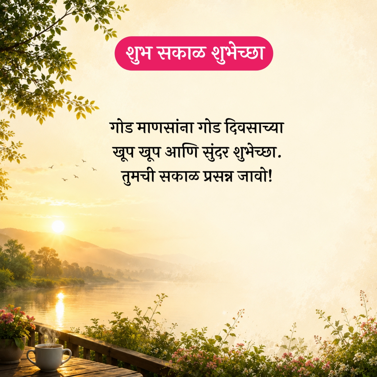 Beautiful Good Morning Wishes Marathi