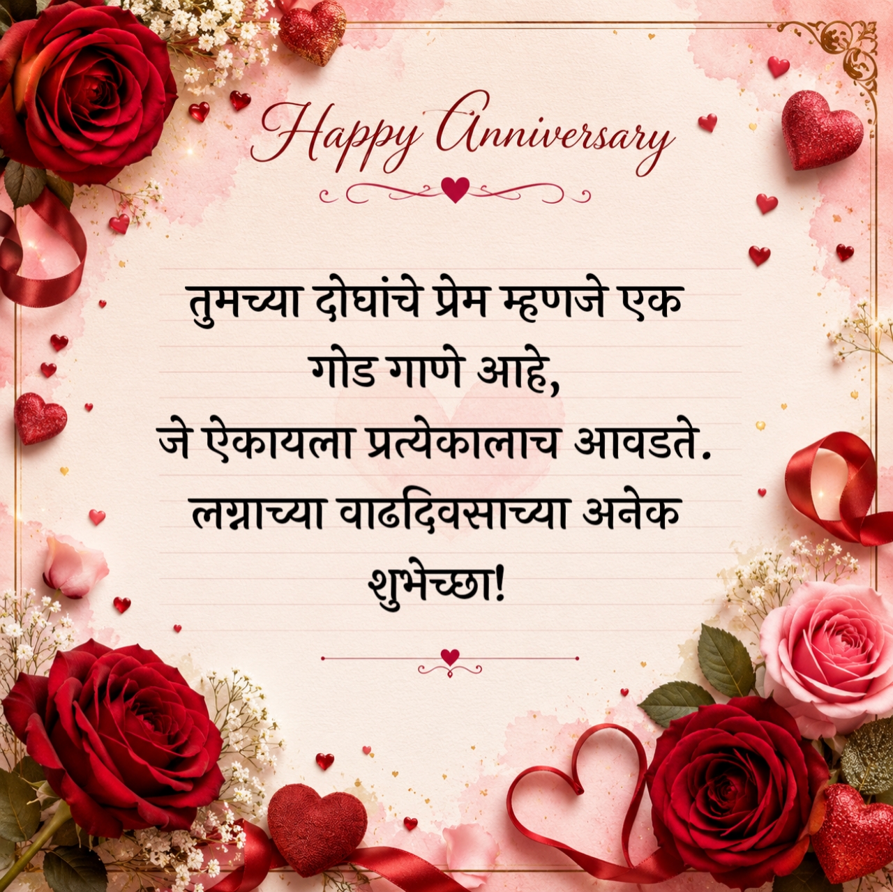 Happy Anniversary Wishes in Marathi – लग्नाच्या वाढदिवसाच्या शुभेच्छा
