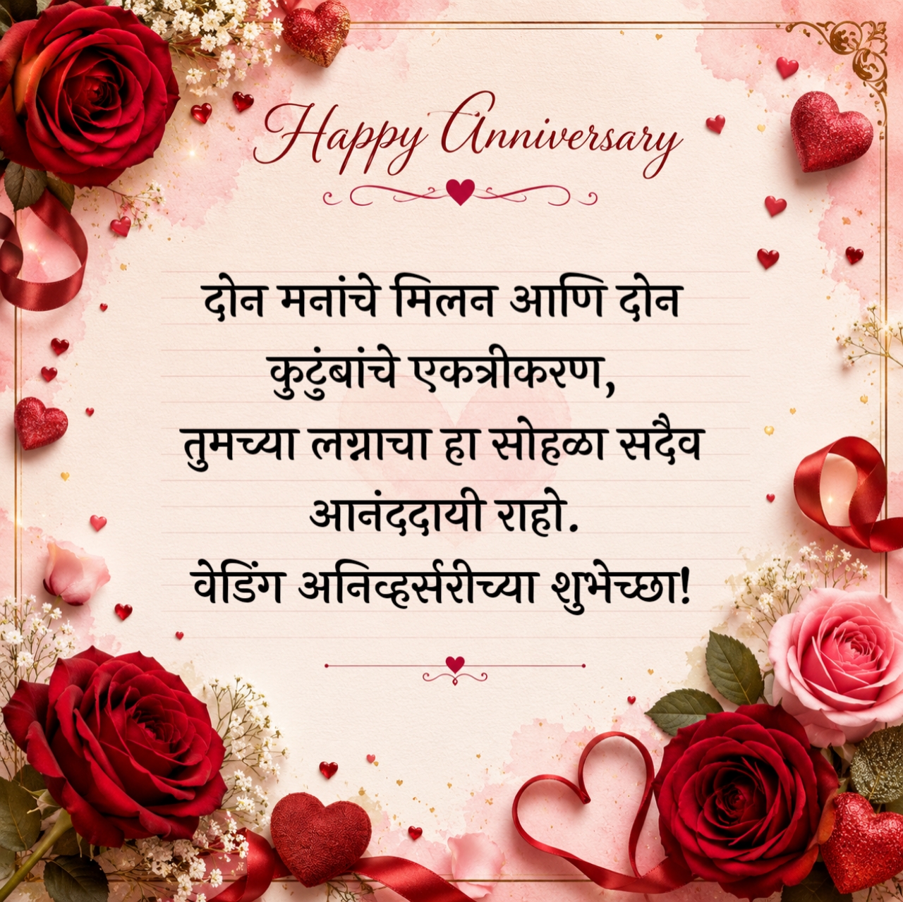 Wedding Anniversary Wishes in Marathi