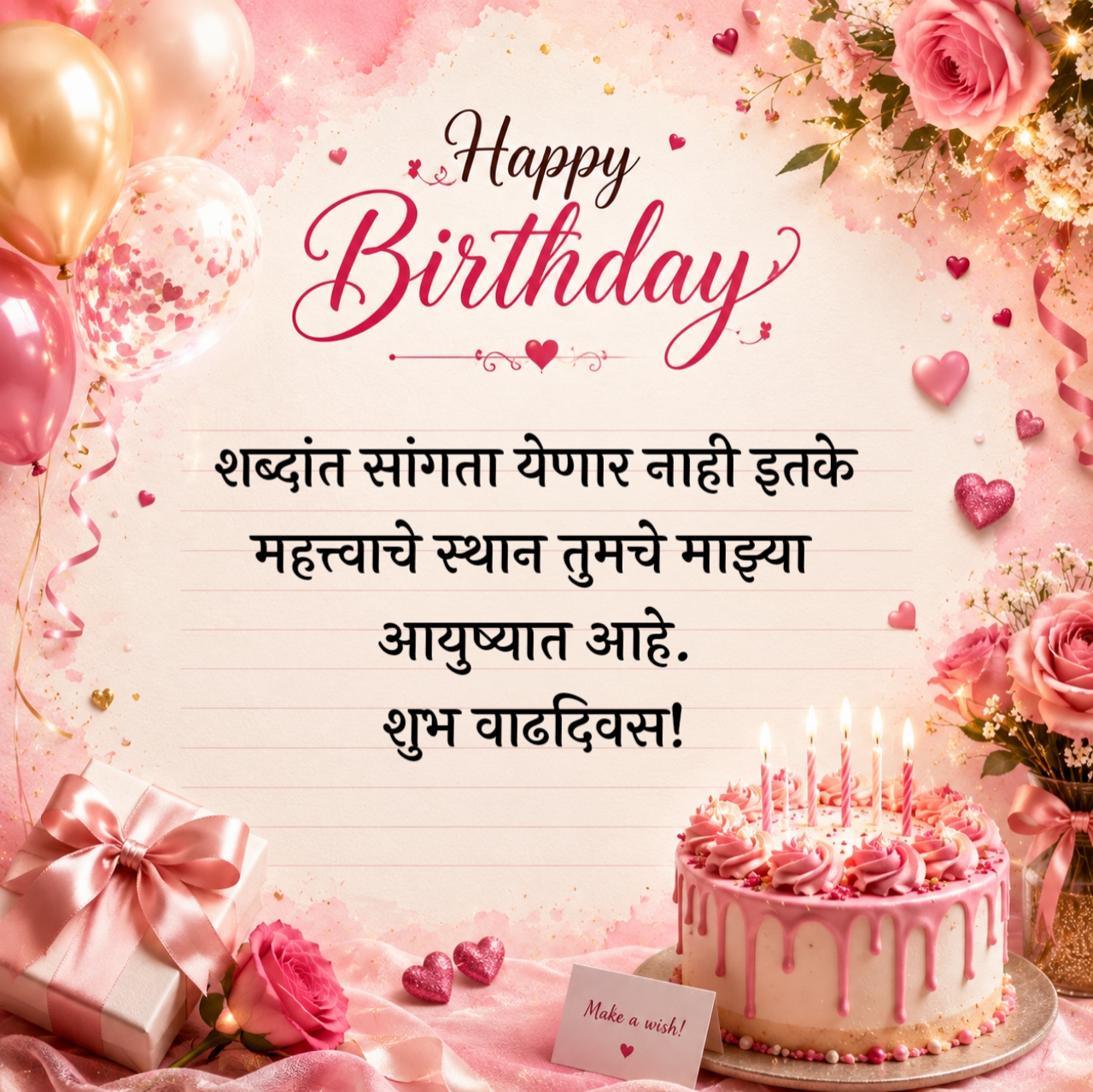 Happy Birthday Wishes in Marathi For A Special Person