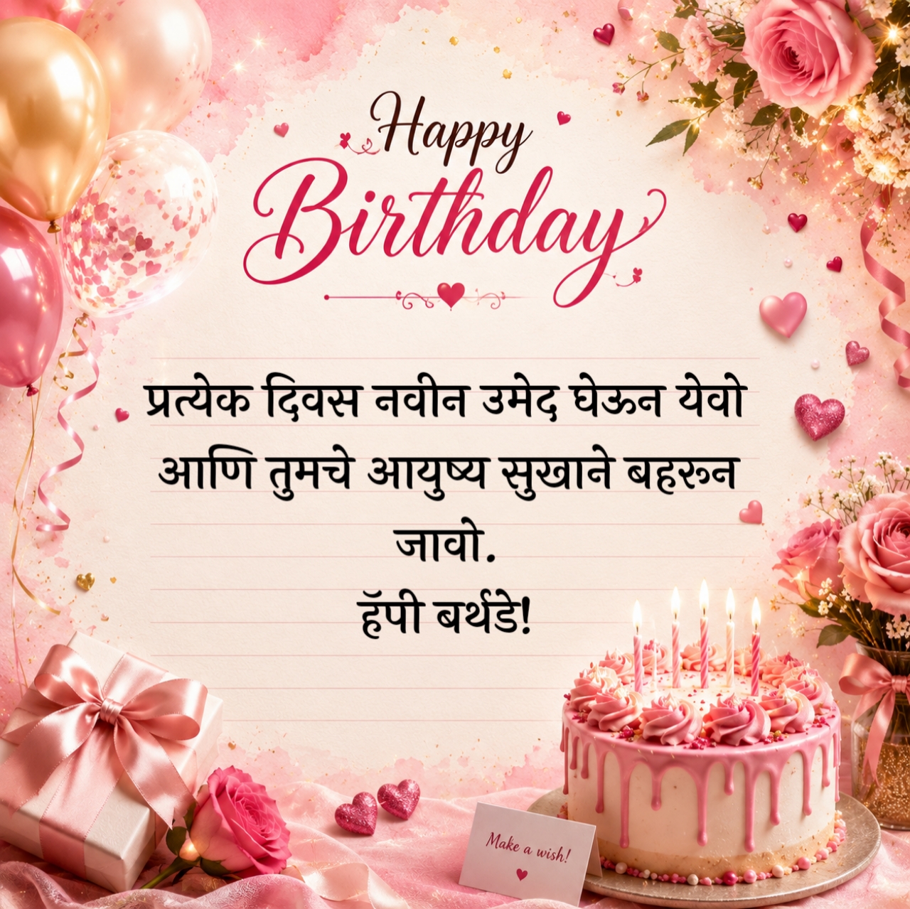 Happy Birthday Wishes in Marathi – वाढदिवसाच्या हार्दिक शुभेच्छा