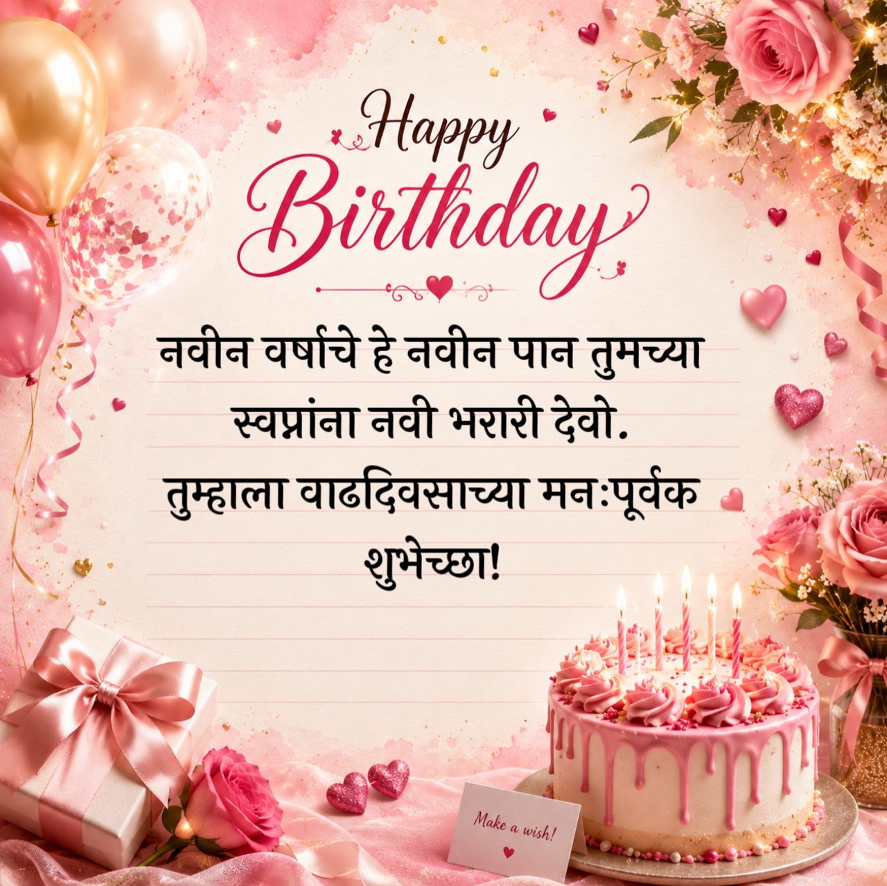 Happy Birthday Wishes in Marathi – वाढदिवसाच्या हार्दिक शुभेच्छा