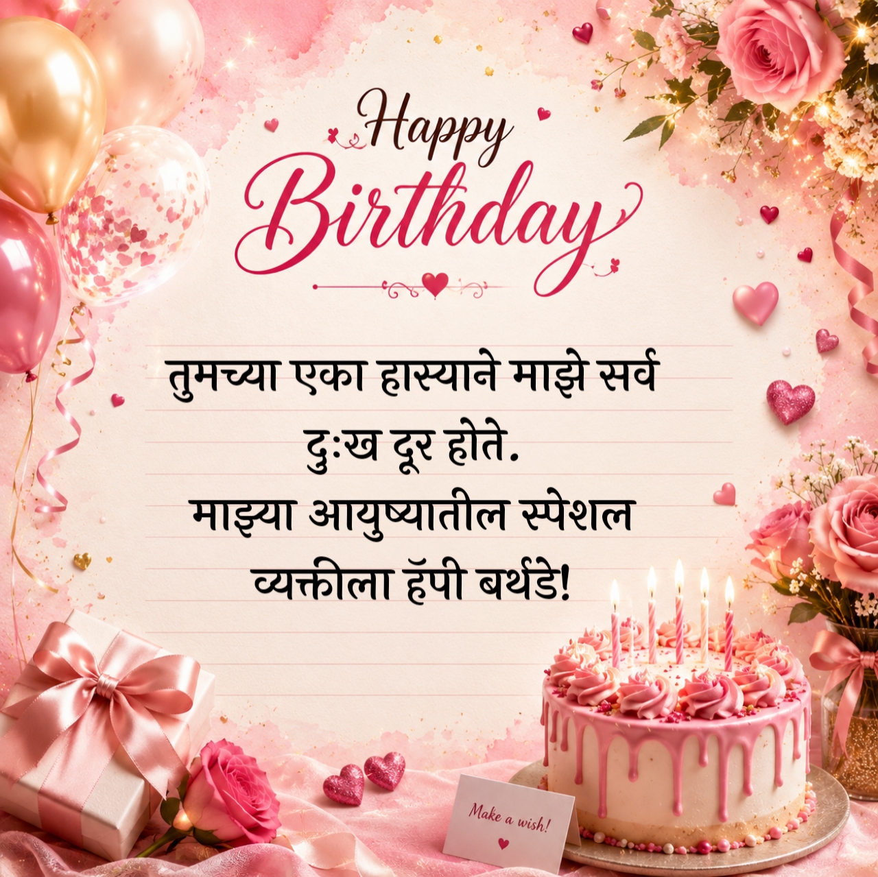 Happy Birthday Wishes in Marathi For A Special Person