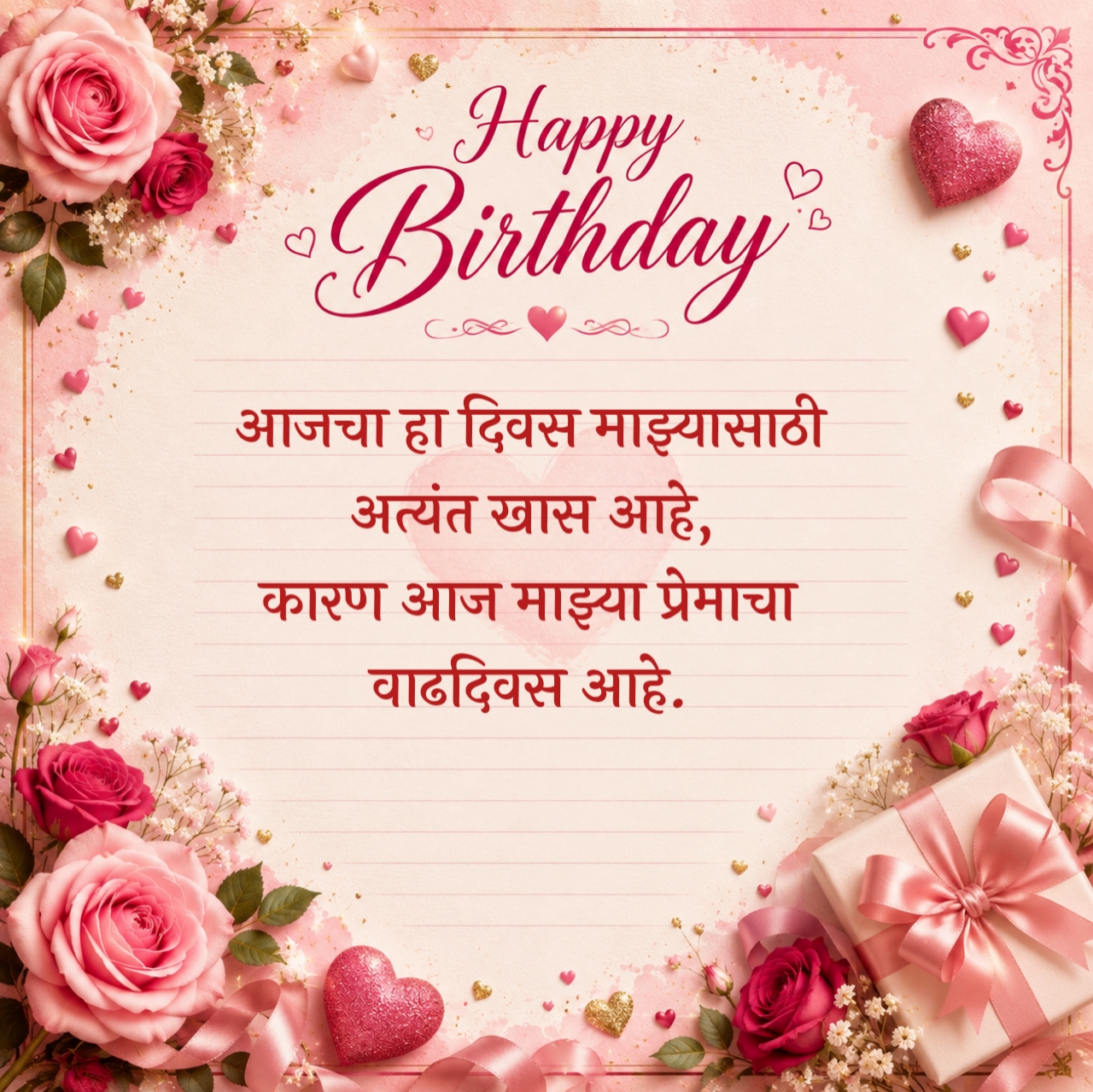 Love Birthday Wishes in Marathi – लव्हसाठी वाढदिवसाच्या शुभेच्छा
