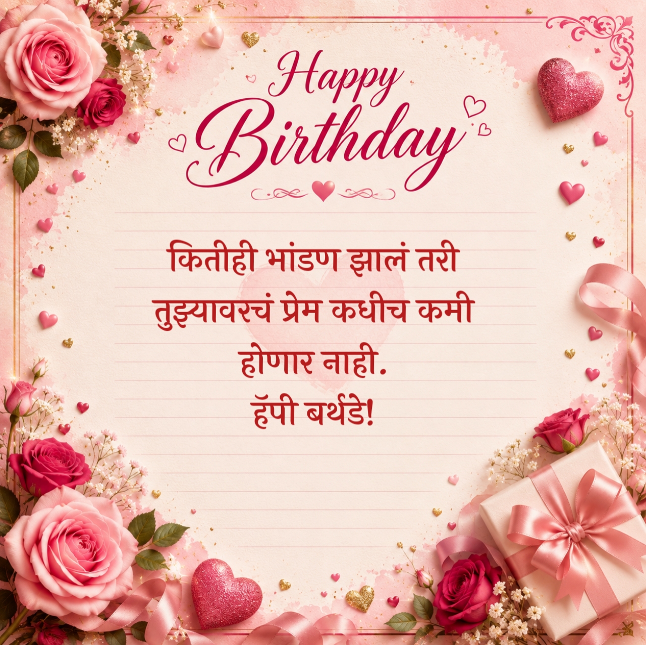 Marathi Love Birthday Wishes