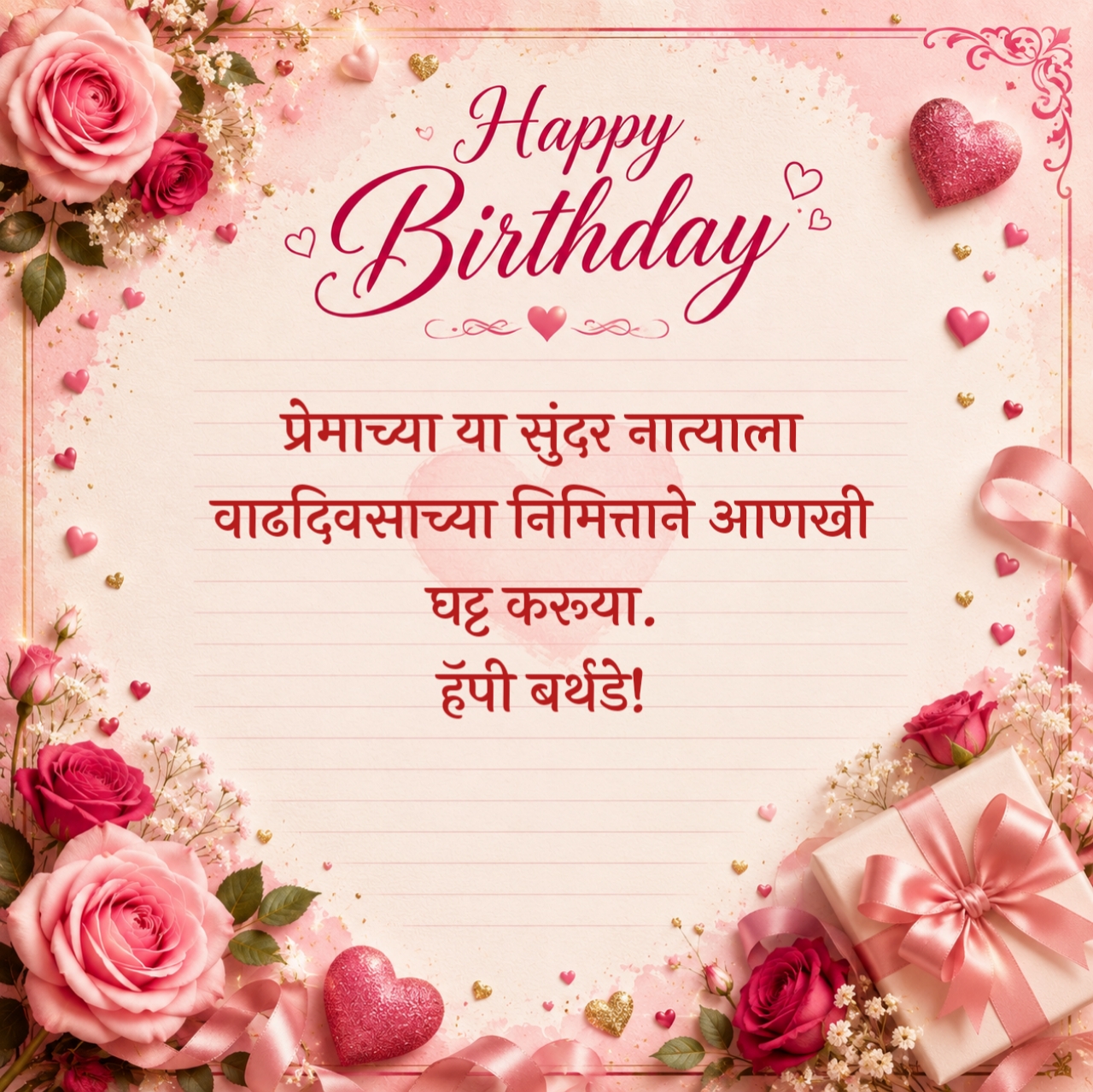 Marathi Love Birthday Wishes
