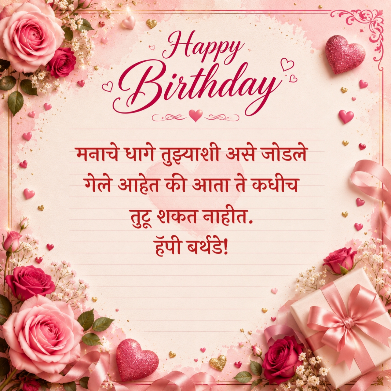 Birthday Wishes For Love in Marathi