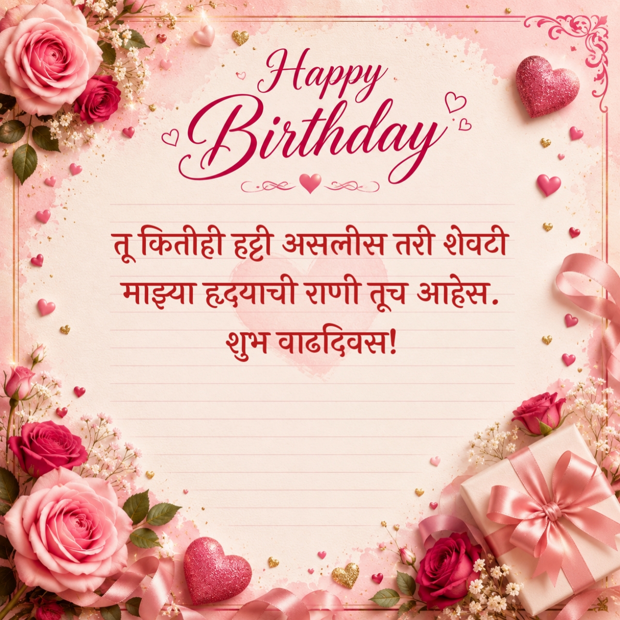 Cute Love Birthday Wishes Marathi