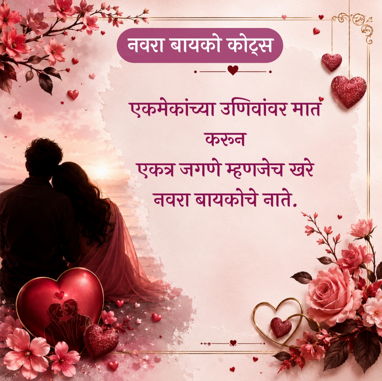 Navra Bayko Quotes in Marathi – नवरा बायको कोट्स