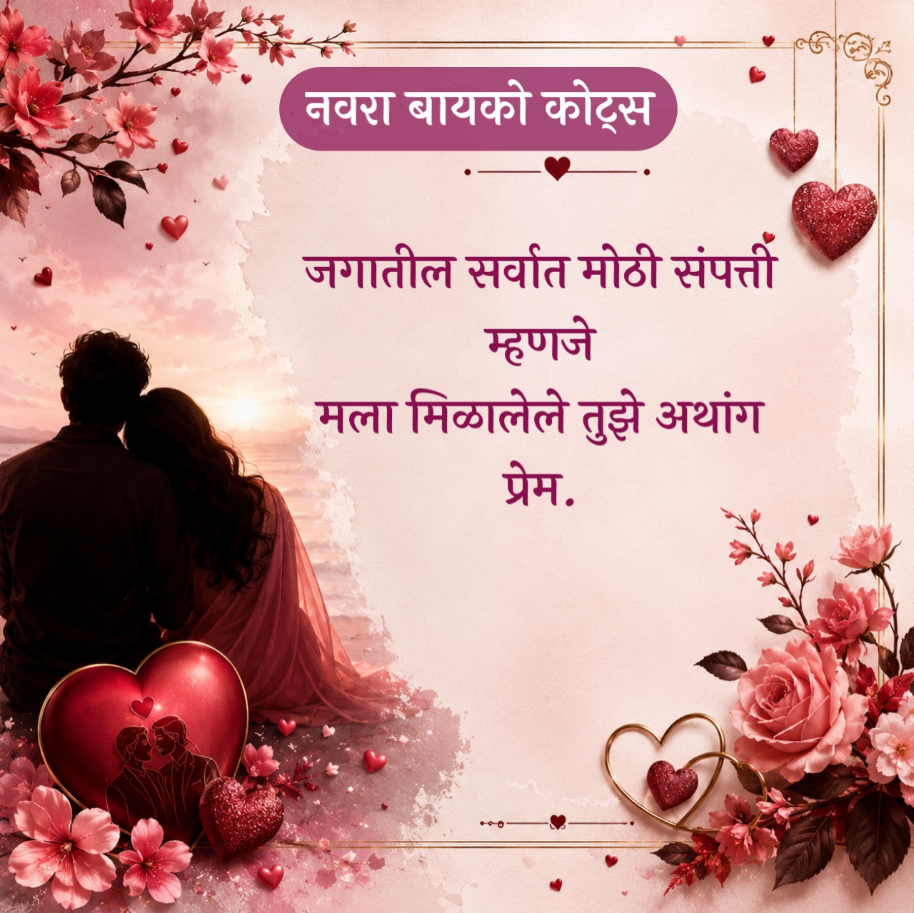 Navra Bayko Love Quotes Marathi