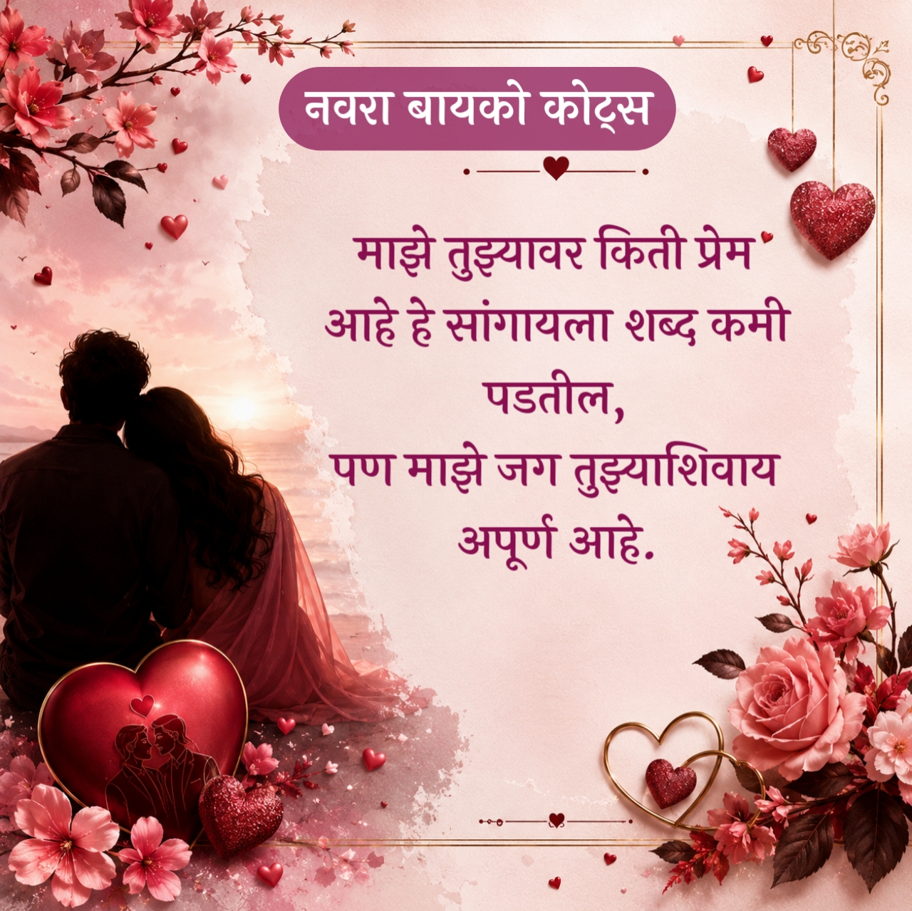 Navra Bayko Love Quotes Marathi