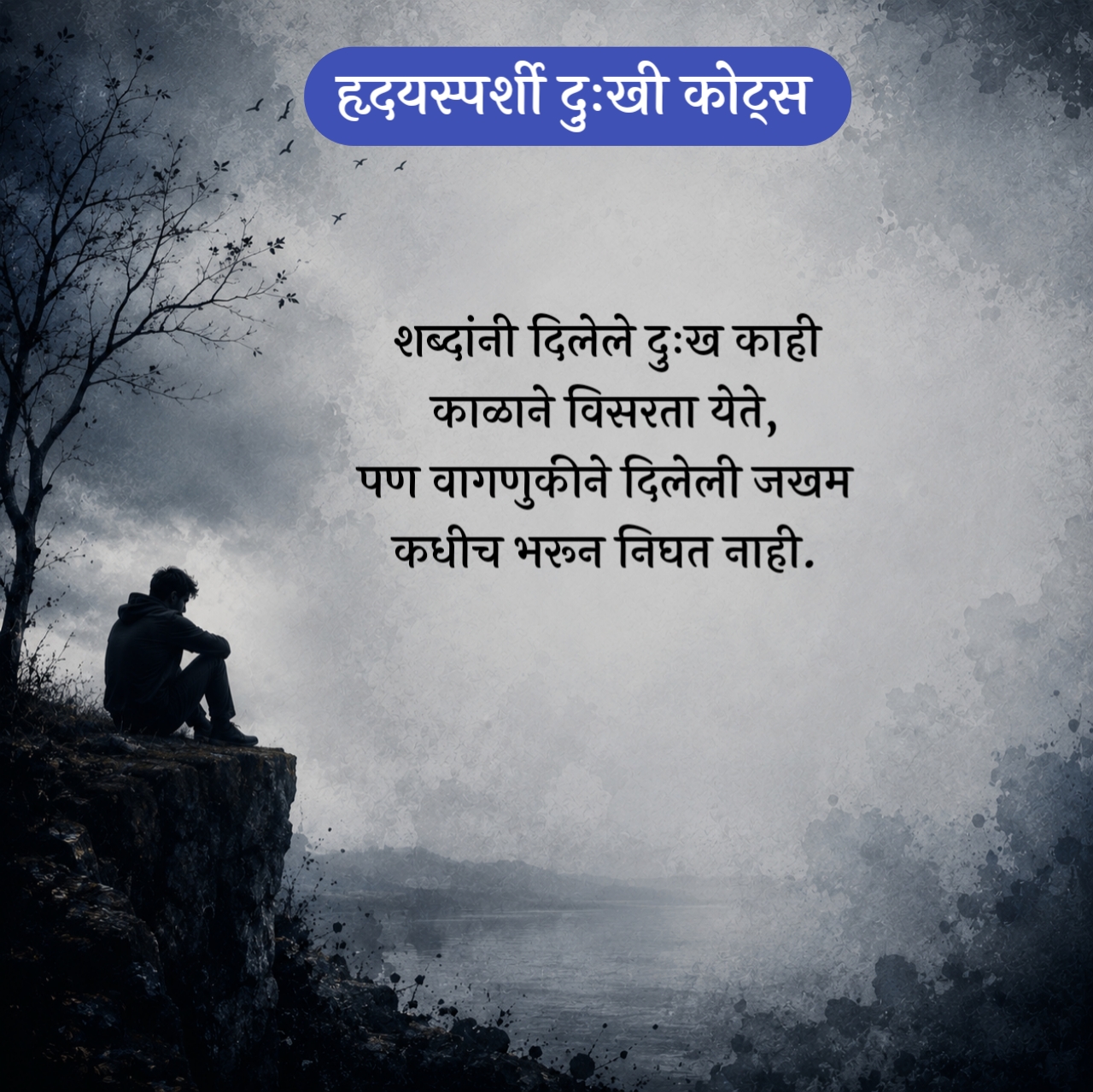 Sad Quotes in Marathi – हृदयस्पर्शी दुःखी कोट्स