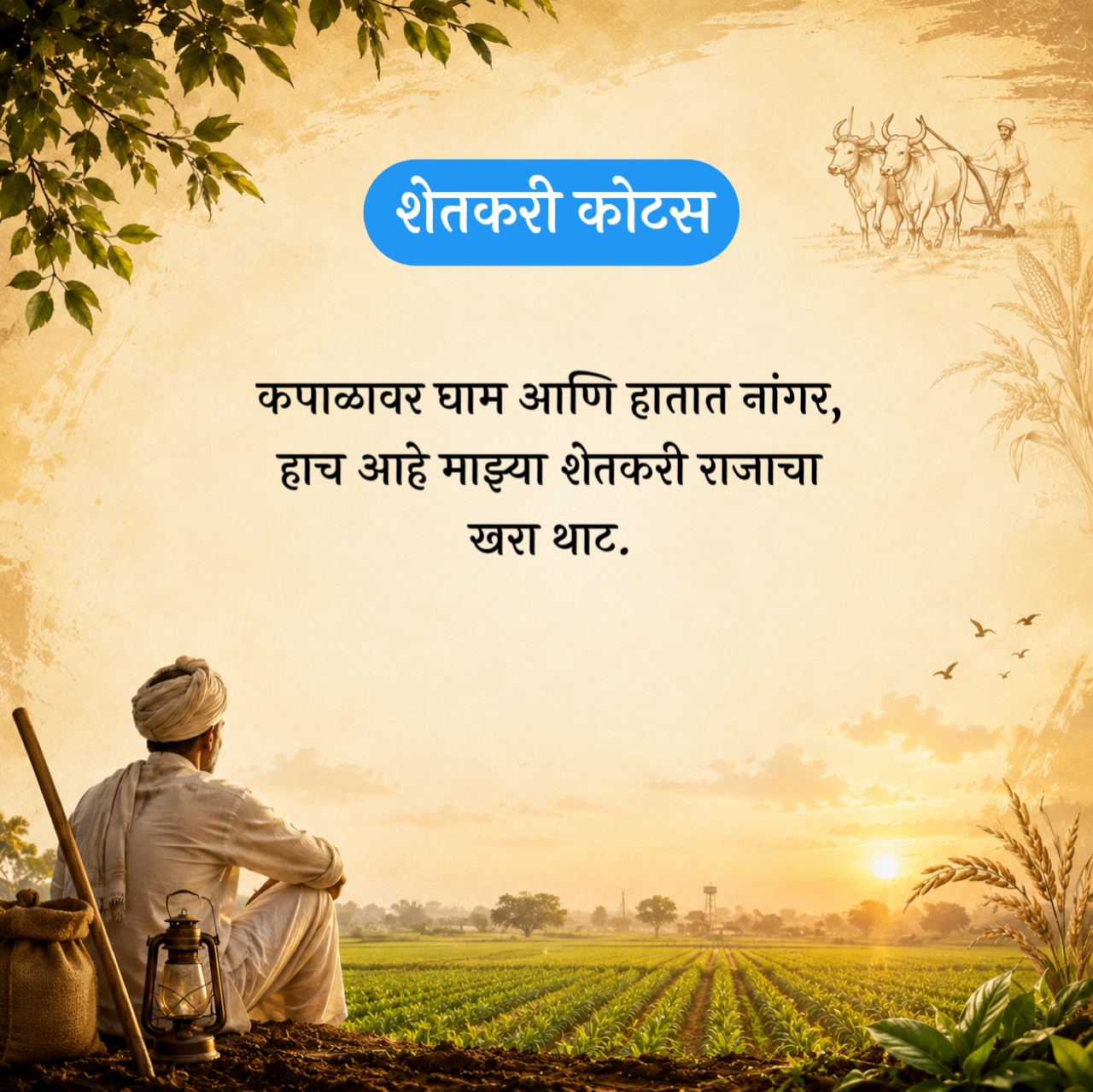 Shetkari Status Marathi