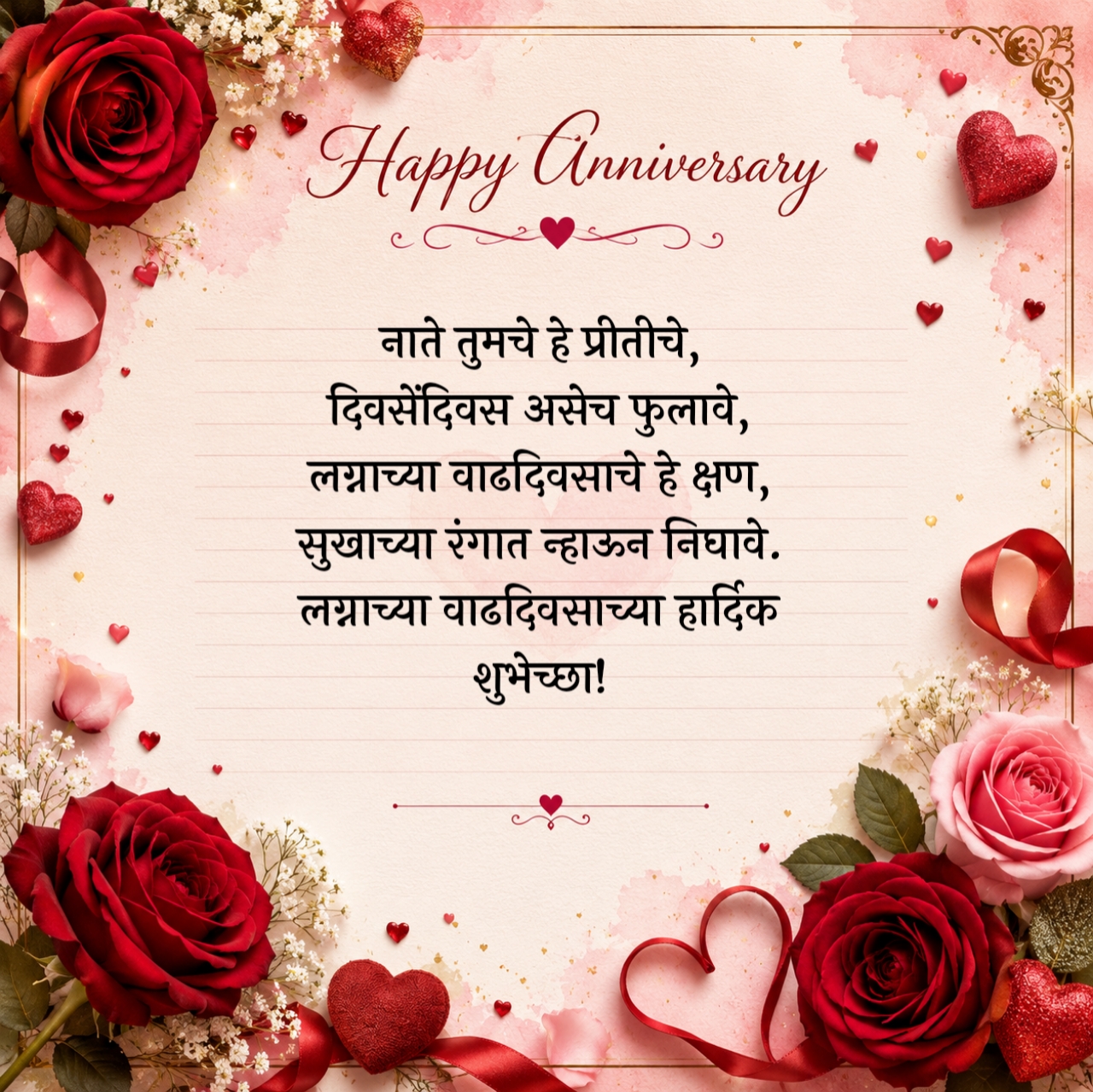 Happy Anniversary Wishes in Marathi – लग्नाच्या वाढदिवसाच्या शुभेच्छा