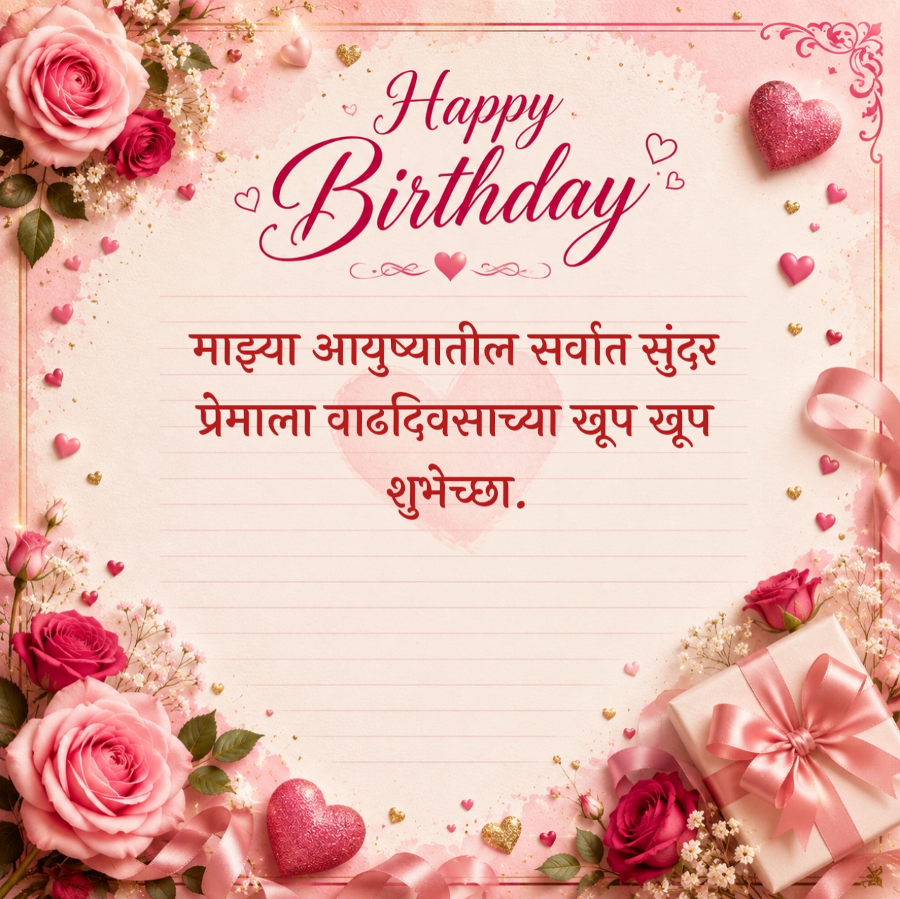Love Birthday Wishes in Marathi – लव्हसाठी वाढदिवसाच्या शुभेच्छा