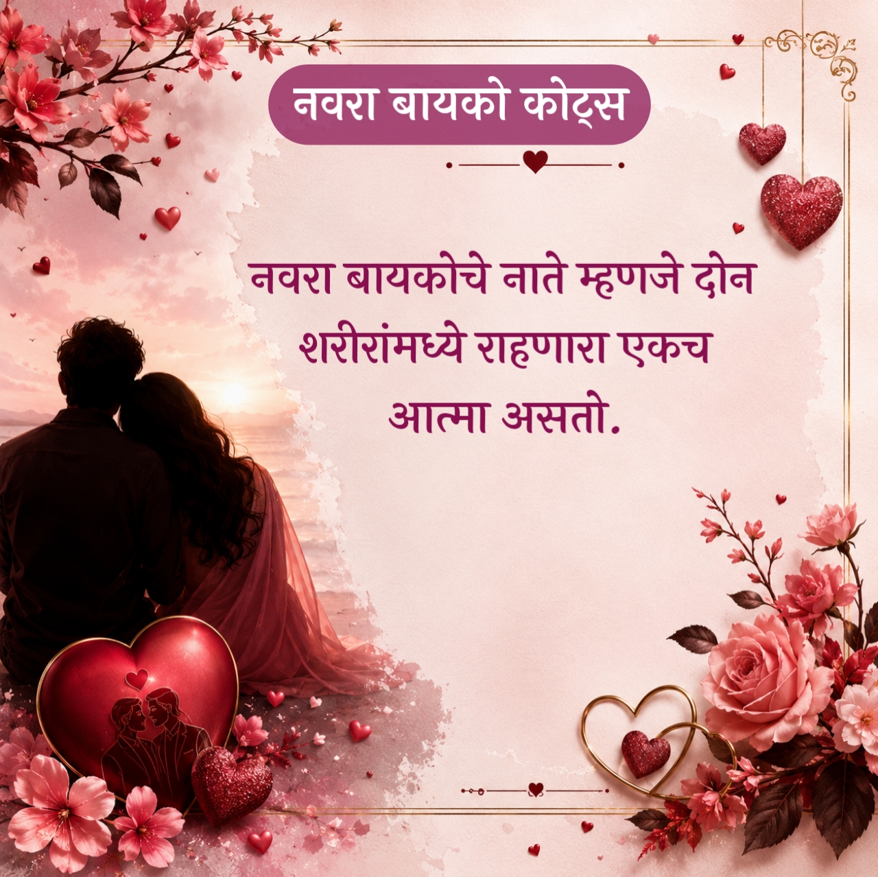 Navra Bayko Quotes in Marathi – नवरा बायको कोट्स