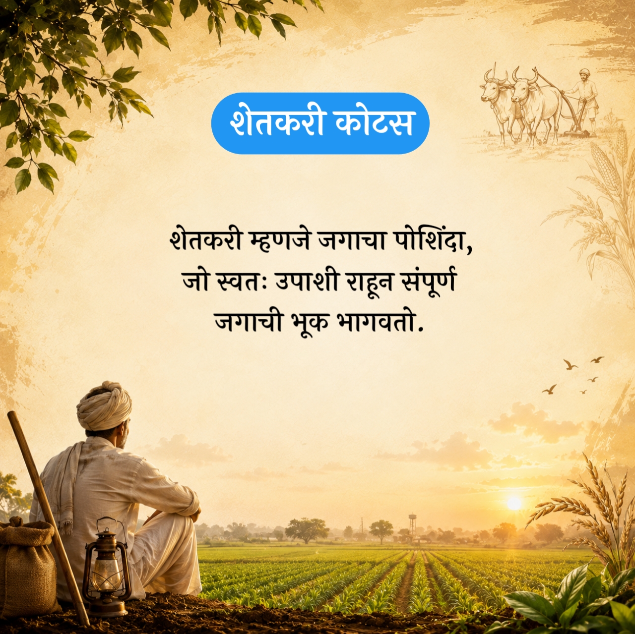 Shetkari Quotes in Marathi – शेतकरी कोटस